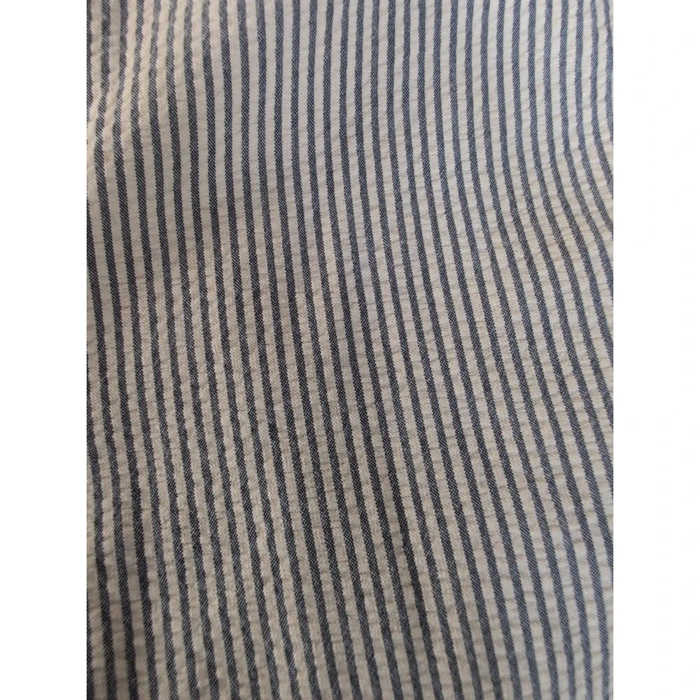 J. Crew Mens 30 Blue White Stripe Flat Front Chino Bermuda Shorts Cotton
